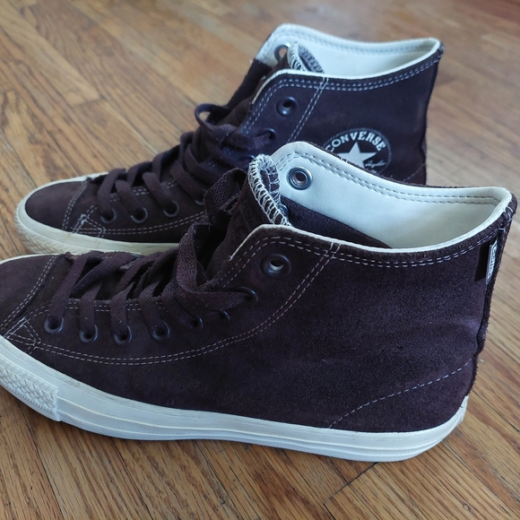 Converse Men's High-Top Sneakers - Brown Sz 7 Chuck Taylor Pro Suede     (Bag C) - Picture 4 of 8